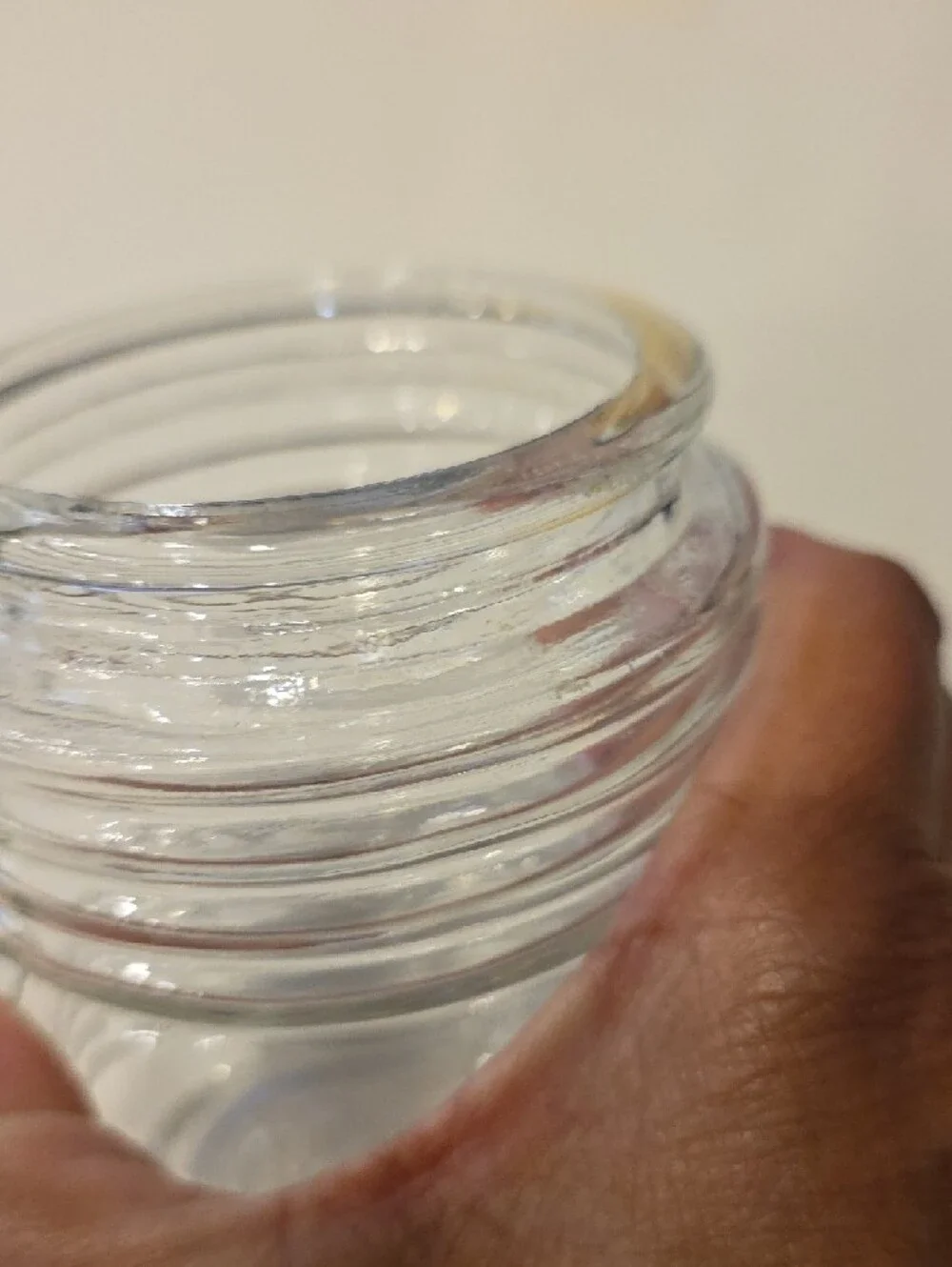 Clear Ribbed Glass Ceiling Light Fuxture